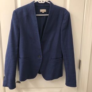 SALE!! EUC LOFT collarless royal blue blazer